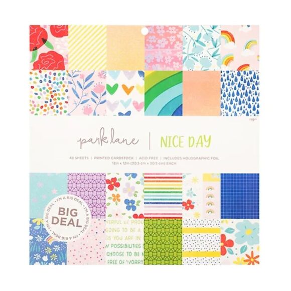 NEW Park Lane Nice Day 48-Sheet 12x12 Cardstock Paper Pad Scrapbooking Crafts - Picture 1 of 4